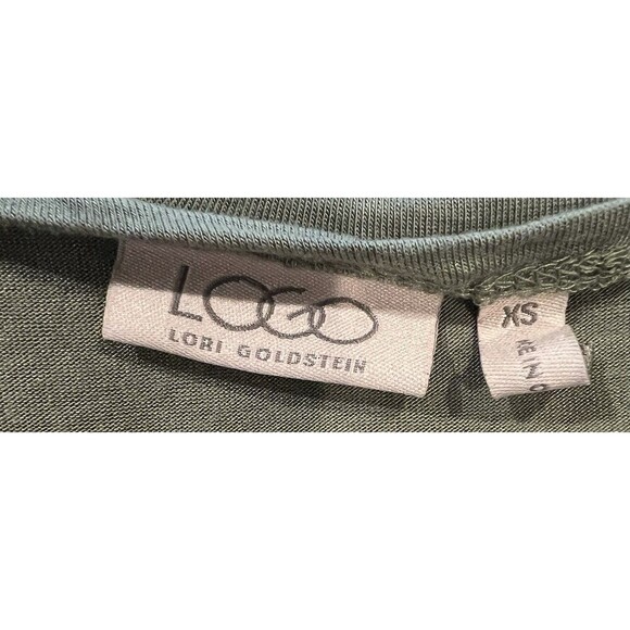 LOGO Lori Goldstein Womens Olive Green Long Sleeve Hi-low Tunic Top Size XS - Picture 5 of 6